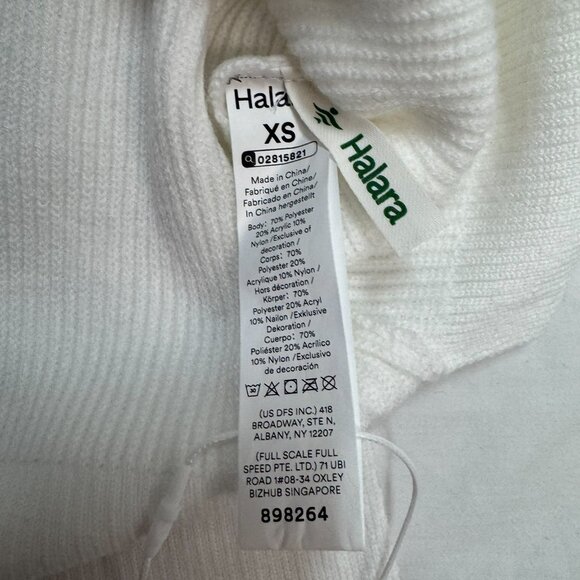 NWT Halara White Ribbed Knit Sweater XS - Picture 4 of 5